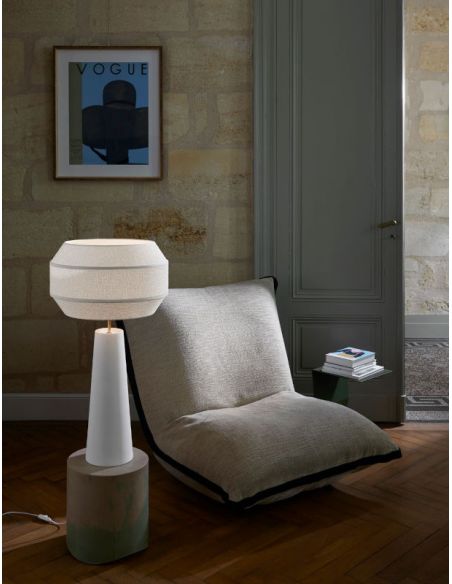 Lampe en céramique mat COSINESS H85 blanc