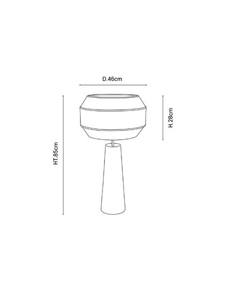 Lampe en céramique mat COSINESS H85 blanc