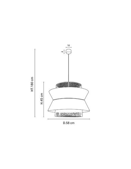 Suspension SINGAPOUR XL kaki/curry