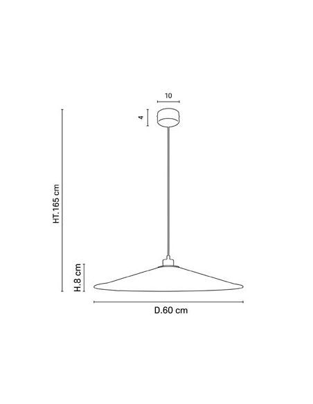 Suspension 1 lumière GATSBY D60 kumo noir