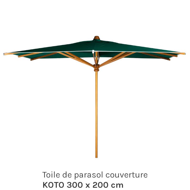Toile de parasol couverture KOTO 300 x 200 cm