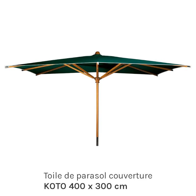 Toile de parasol couverture KOTO 400 x 300 cm