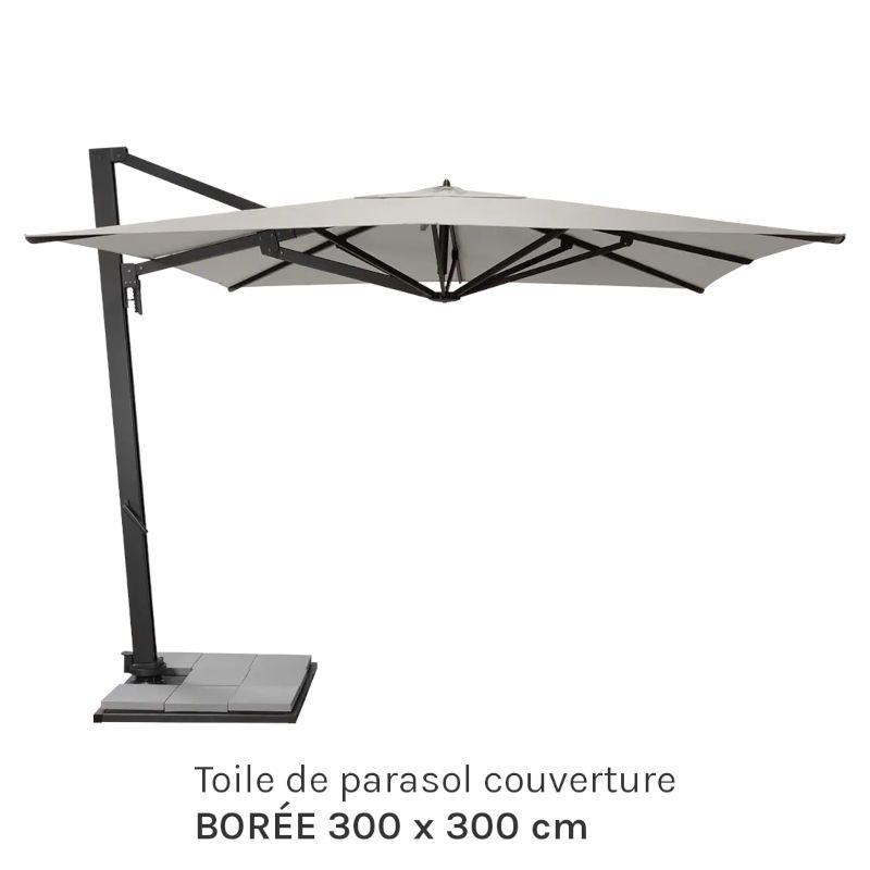 Toile de parasol couverture BORÉE 300 x 300 cm