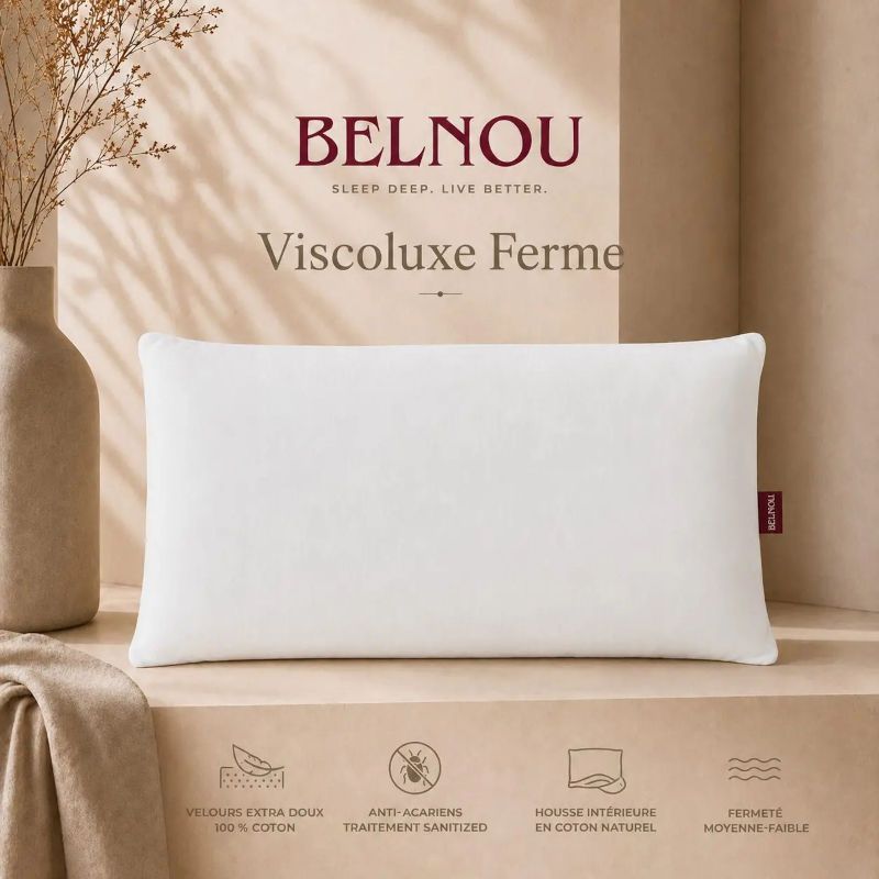 Oreiller en mousse à mémoire de forme viscoélastique VISCOLUXE FERME