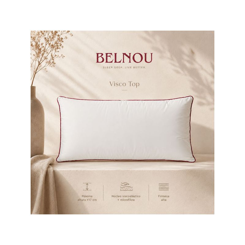 Oreiller en mousse à mémoire de forme viscoélastique VISCO TOP 17cm