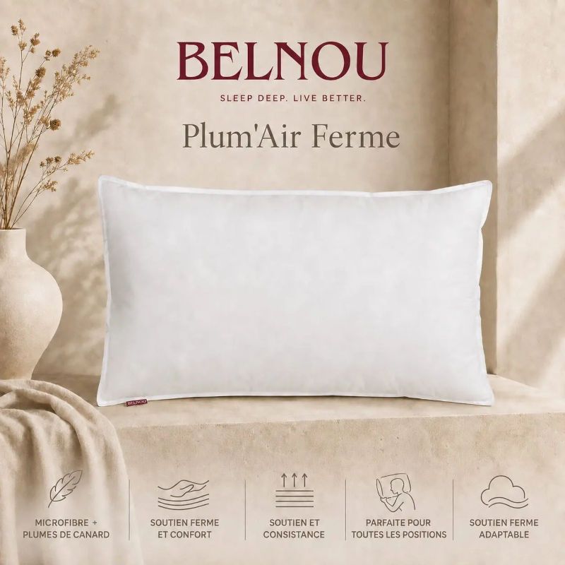Oreiller naturel PLUM'AIR FERME
