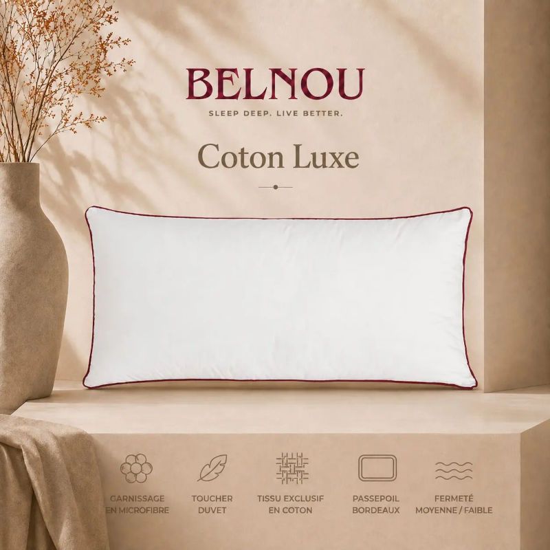 Oreiller fibre COTON LUXE