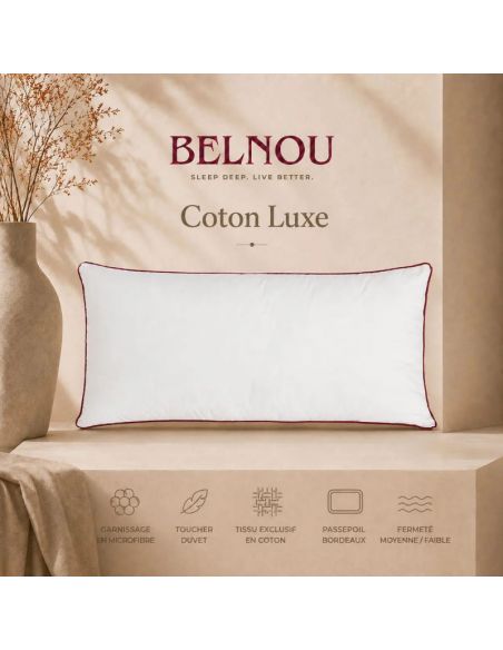 Oreiller fibre COTON LUXE