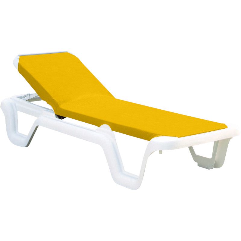 Bain de soleil LOLA, structure blanc, habillage Toile Technique d'Extérieur