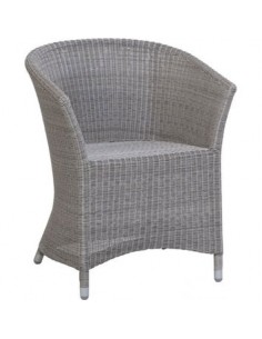 Fauteuil de table en résine galet Nemo 844R-H sans coussin