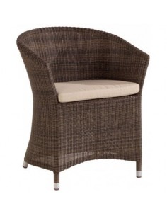 Fauteuil de table en résine poivre Nemo 844R-P sans coussin