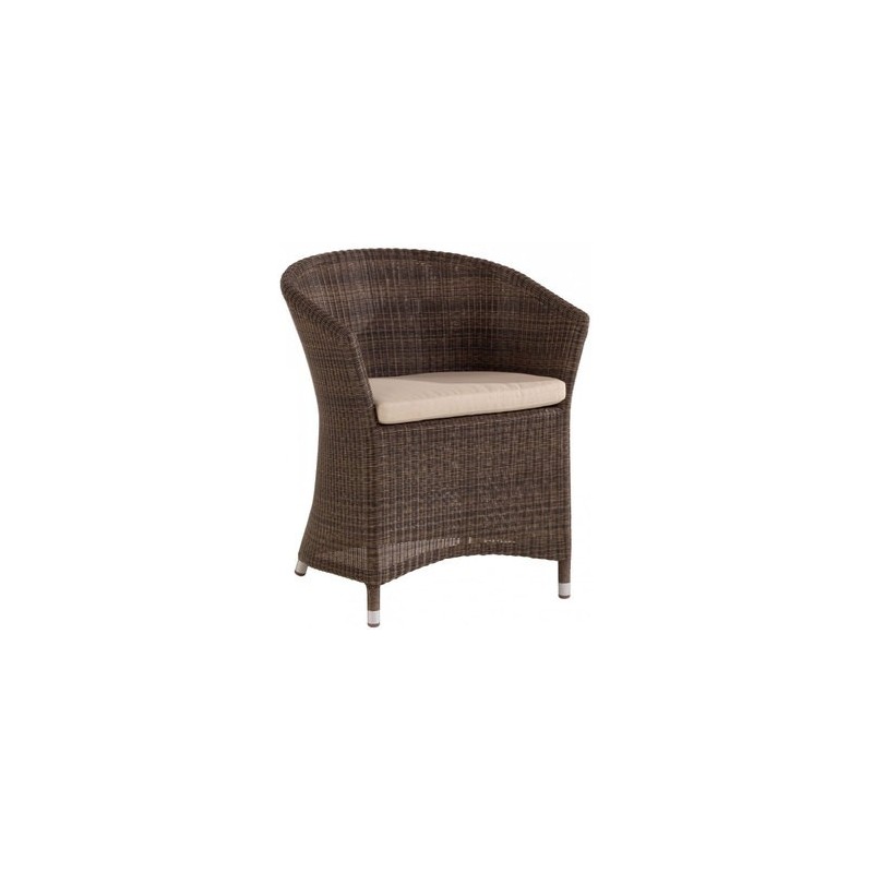 Fauteuil de table en résine poivre Nemo 844R-P sans coussin