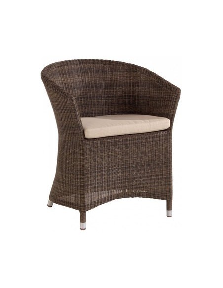 Fauteuil de table en résine poivre Nemo 844R-P sans coussin