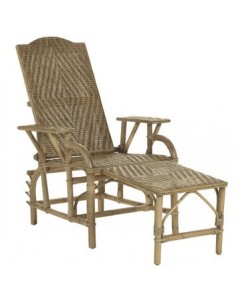 Chaise longue Grand-mère en éclisse patiné 859-PAT