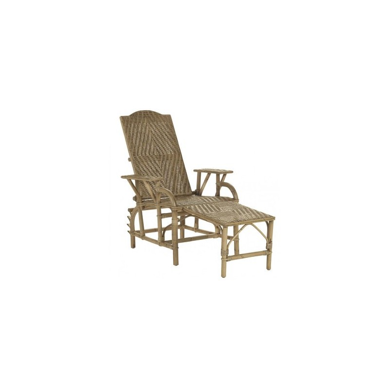 Chaise longue Grand-mère en éclisse patiné 859-PAT
