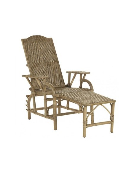 Chaise longue Grand-mère en éclisse patiné 859-PAT