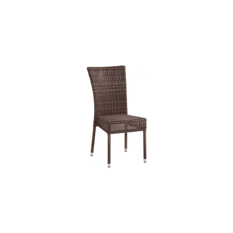 Chaise en résine poivre Isabelle 885R-P sans coussin