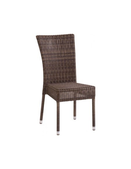 Chaise en résine poivre Isabelle 885R-P sans coussin