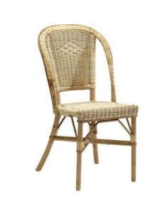 Chaise Albertine en moelle de rotin naturel 890-NAT