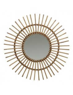 Miroir Soleil en canne naturelle 973
