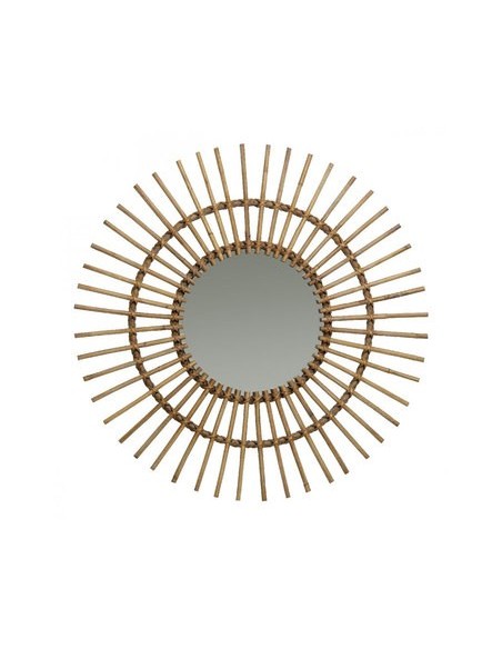 Miroir Soleil en canne naturelle 973