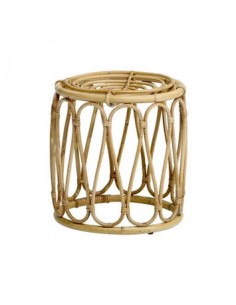Tabouret/Table Tambour en canne naturelle 974