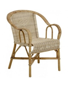 Fauteuil Grand-père en moelle de rotin naturel 978-NAT