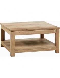 Table basse carrée en teck brossé naturel Drift M40T
