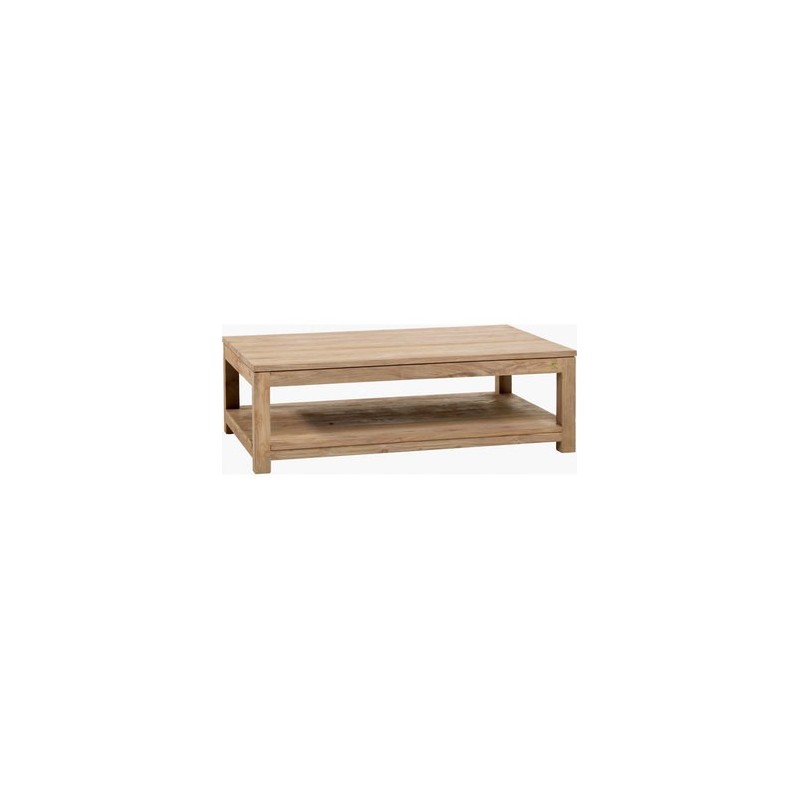 Table basse rectangulaire en teck brossé naturel Drift M42T