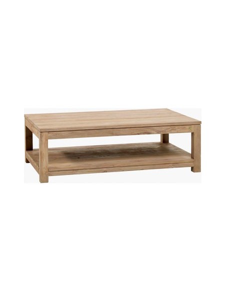 Table basse rectangulaire en teck brossé naturel Drift M42T