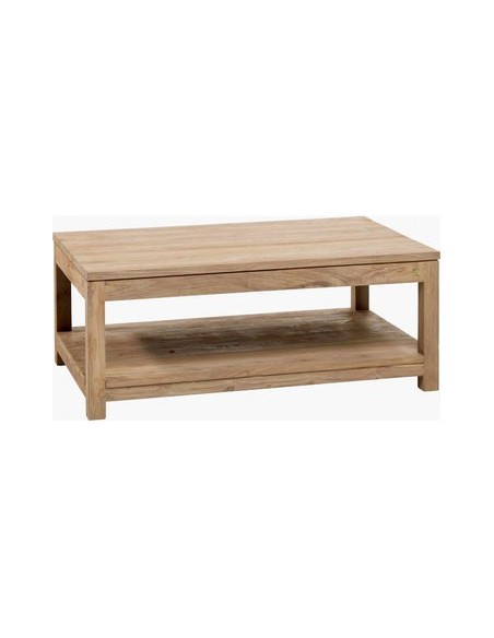 Table basse rectangulaire en teck brossé naturel Drift M43T