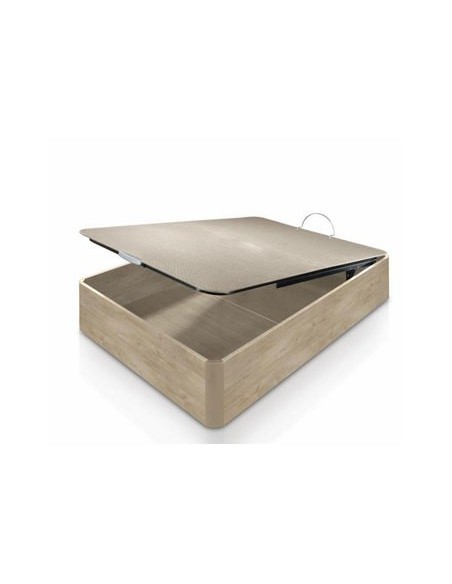 Lit coffre en chêne massif 140 x 190 cm