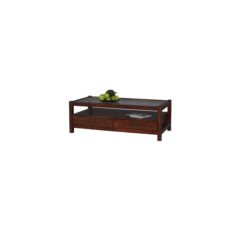 Grande table basse vitrée DOMENICA