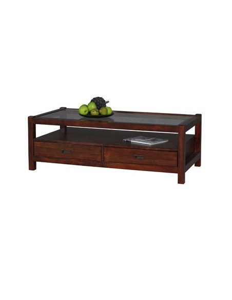 Grande table basse vitrée DOMENICA