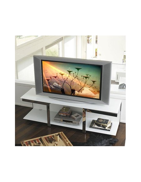 Meuble TV VISION laqué blanc mat