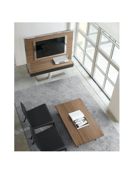 Meuble TV TECNO 140 noyer canaletto Sambométal