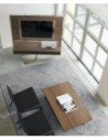 Meuble TV TECNO 140 noyer canaletto Sambométal