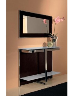 Miroir en bois chêne finition chêne fumé ELIOT Sambométal