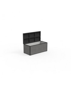 Coffre de rangement aluminium graphite ou blanc