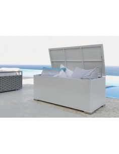 Coffre de rangement aluminium graphite ou blanc 2