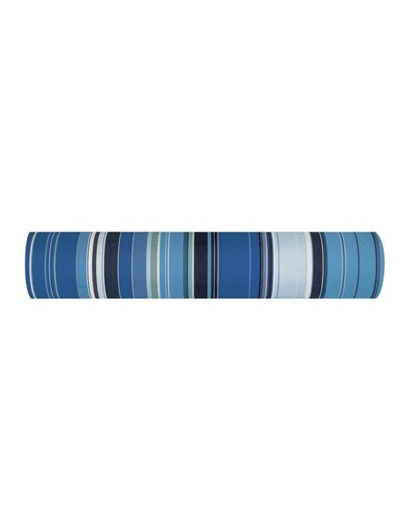 Toile au mètre Rue du Bac 180 cm coloris bleu