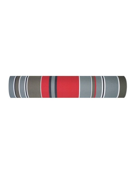 Toile au mètre Titus 180 cm coloris rouge/gris