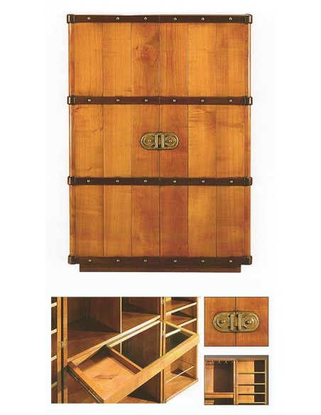 Malle de cabine Belém ref 739, mobilier préparé et reconditionné