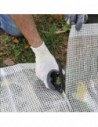 PVC souple 50/100 ARMÉ au mètre, largeur 250 cm, largeur du quadrillage 6 x 6 mm