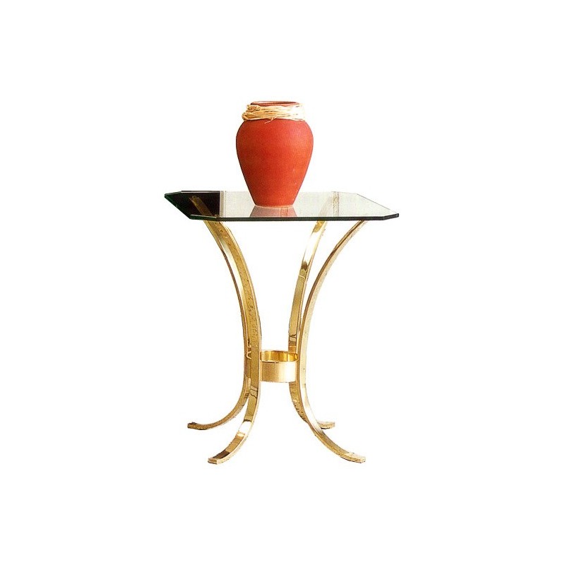 Table de chevet en laiton massif