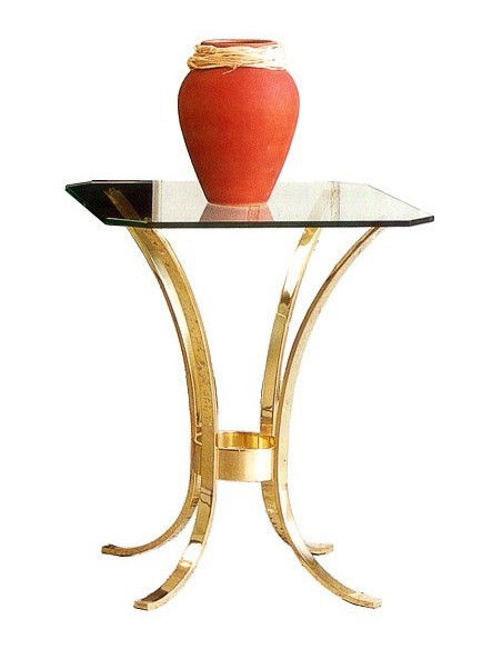 Table de chevet en laiton massif