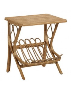 Chevet avec plateau Lydie en canne naturelle V12R + PANV12R