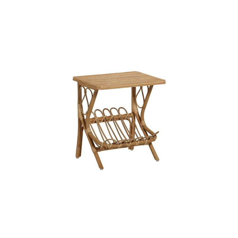 Chevet avec plateau Lydie en canne naturelle V12R + PANV12R