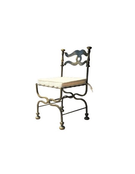 Chaise lyre assise treillis
