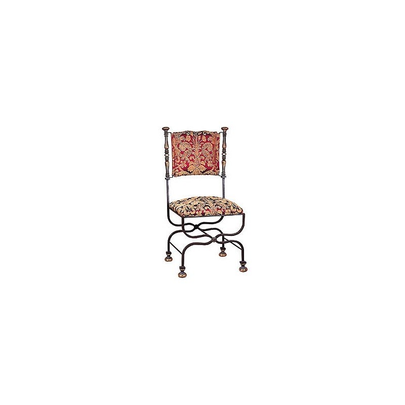 Chaise fer forgé lyre chateau